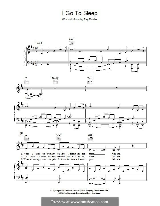 Sheet music of the song "i gO tO sLEEP"